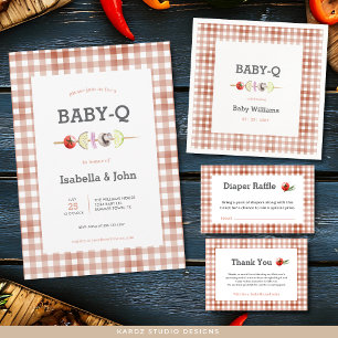 BabyQ BBQ Baby shower Merci Cartes
