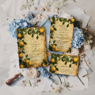 Invitation Mariage Floral Citron de Toscane