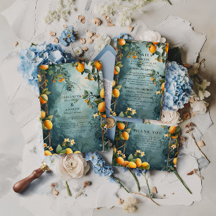 Invitation Mariage Romantique au Jardin de Citron