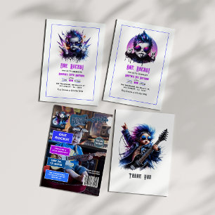 Invitation Rock Star "One Rocks !" Couverture de magazine 1er