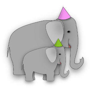 Cadeau Papier d'enveloppement pour parti éléphant