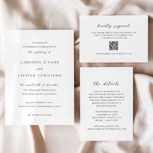 Invitation Mariage simple Cameron