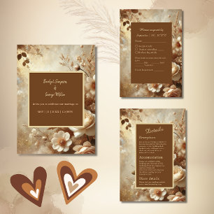 Carte De Remerciements Photo de mariage floral rêveur romantique