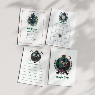 Carte De Remerciements Baby shower équestre de Preppy