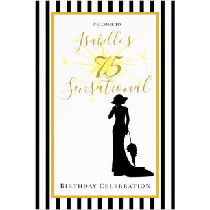 Sticker rond 75 et SENSATIONNEL 75e anniversaire