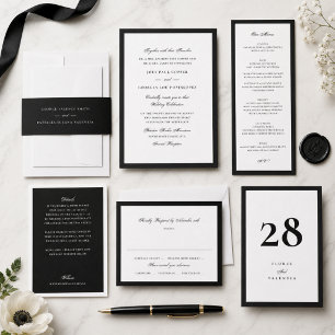 Réponse au mariage formel noir et blanc