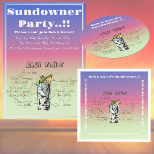 Affiche Sundowner Blue Tahoe Cocktail Party