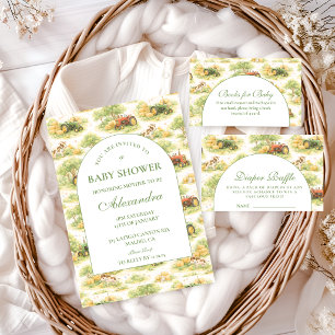 Serviette En Papier Baby Shower Tracteur Agricole Vintage Campagne