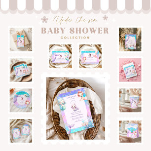Ballotins Aquarelle Sous Le Baby shower Sea Little Pearl