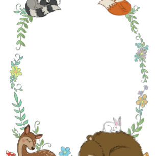 Invitation Baby shower animal de forêt amis de la forêt