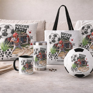 Mug Collage de photos personnalisé pour maman de footb
