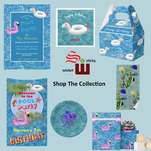 Invitation Fête de pool gonflable