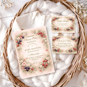 Invitation Fête de Bébé au Jardin de Baies Sauvages