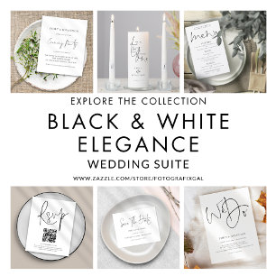 Budget plus grand Faire-part de mariage noir blanc