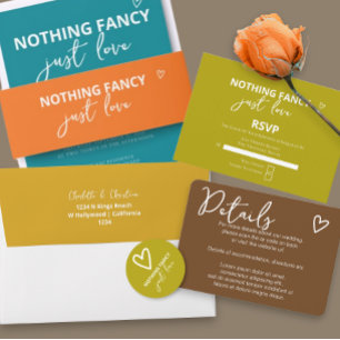 Étiquette Pour Bouteilles De Vin Rien de fantaisie Juste l'amour Minimaliste Mariag