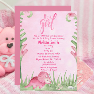 Body Dinosaure rose mignon personnalisé