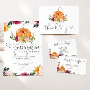 Carte D'accompagnement Petit citrouille chute billet de tombola de tombol