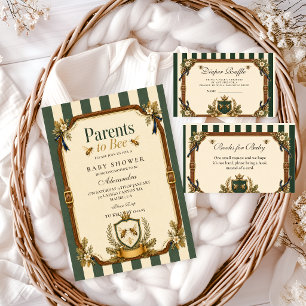 Carte D'accompagnement Parents cavaliers à la baby shower Bébé à venir Ti