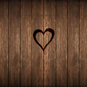 Bois rustique et Faire-part de mariage cardiaque g