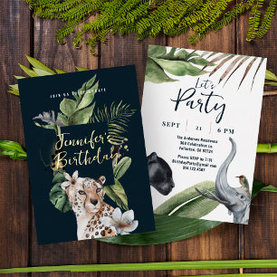 Serviette En Papier Fête d'anniversaire de Wild Jungle Leopard pour ad