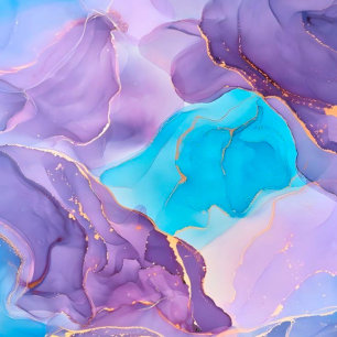 Invitation Wedding shower d'encre d'alcool Turquoise pourpre