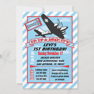 Airplane invitation template free