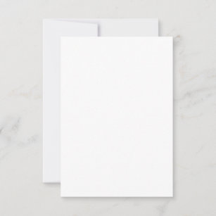 Invitation simple, Taille : 8,9 cm x 12,7 cm, Papier : Mate, Enveloppes: Blanc