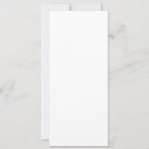 Invitation simple, Taille : 10,2 cm x 23,5 cm, Papier : Mate, Enveloppes: Blanc
