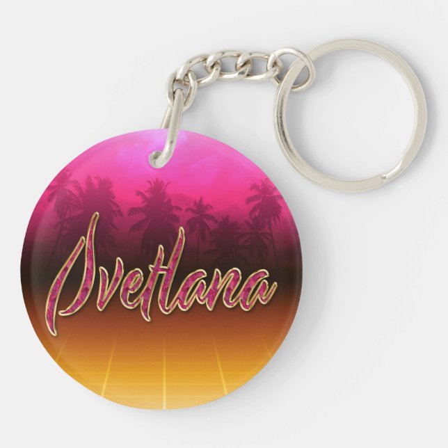 Svetlana Prénom Nom rose Porte-clés (Dos)