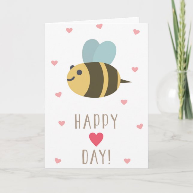 Svp abeille ma carte de voeux de Valentine (Devant)