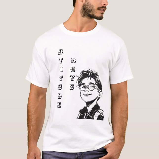 Swagger in Style: Attitude Boys T-Shirt Collection (Devant)