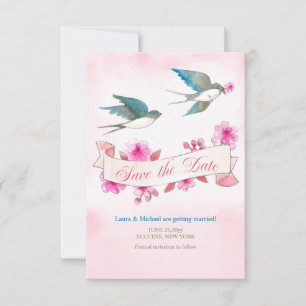 Swallows Save the Date Mariage Faire-part