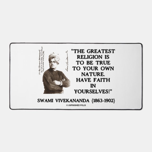 Swami Vivekananda Plus Grande Religion Être Fidèle (Recto)