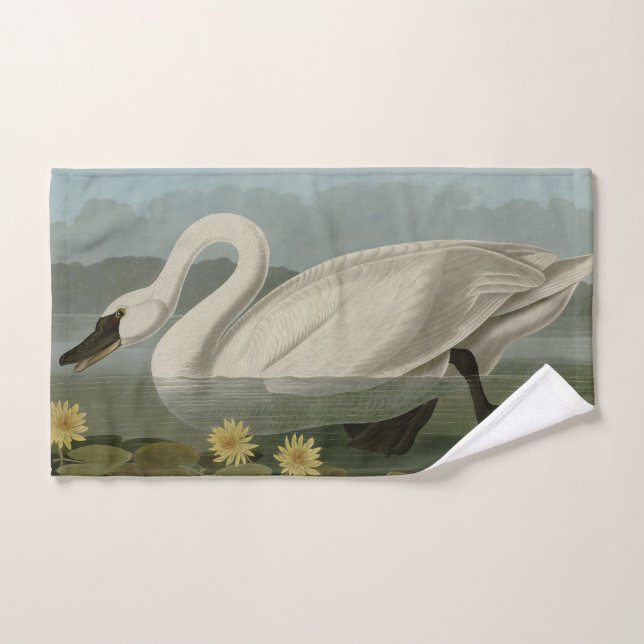 Swan commun américain - Les oiseaux d'Amérique d'A (Serviette à main)