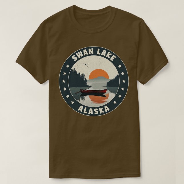 Swan Lake Alaska Sunset TShirt (Design devant)
