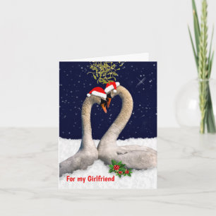 Swans saisonniers Carte de Noël GIRLFRIEND