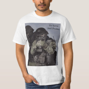 SWAT Police Serve & Protect Homme T-shirt