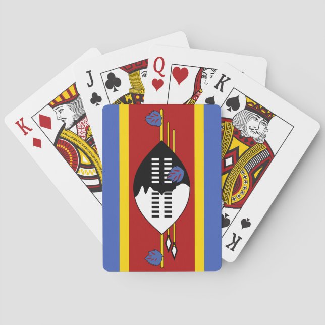 Swaziland - Jeux Drapeaux, cartes de jeu Eswatini (dos)
