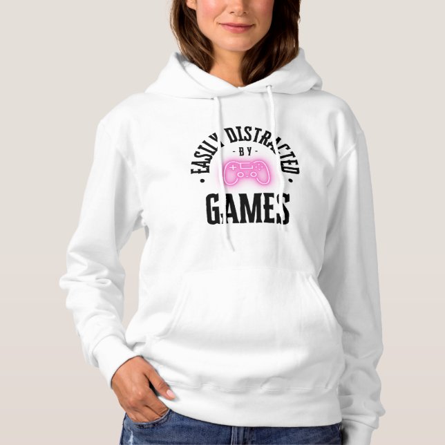 Sweat à capuche adulte Neon Gamer (Devant)