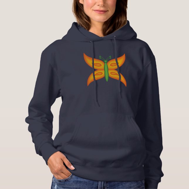 Sweat à capuche Alien Butterfly pour femme (Devant)