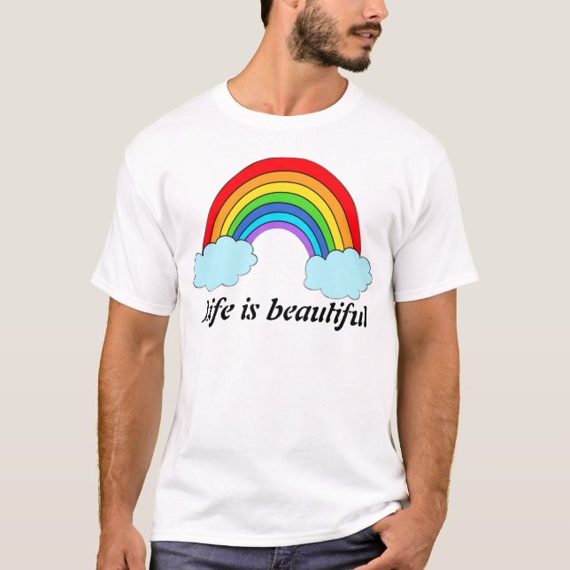 Sweat à capuche arc-en-ciel personnalisé | Nom et  (Devant)