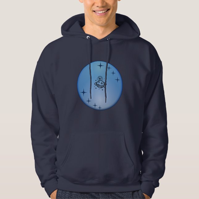 Sweat à capuche Astronaute Galaxie Bleue – Graphis (Devant)