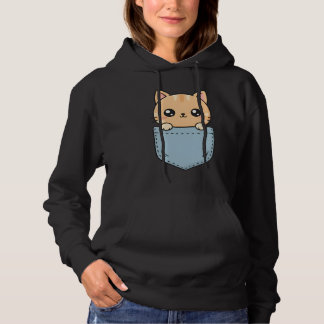 Sweat à capuche avec chat mignon dans la poche