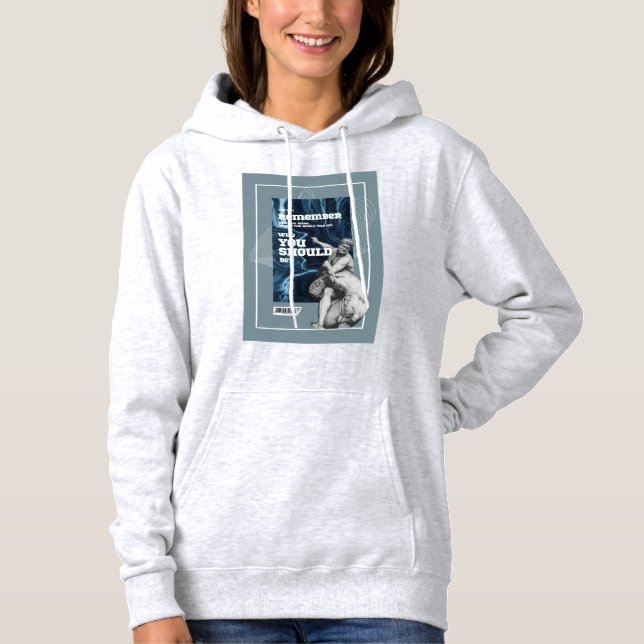 Sweat à capuche avec citation authentique 'Souvien (Devant)
