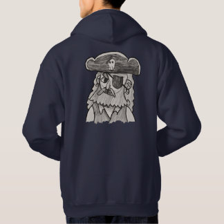 Sweat à capuche avec croquis de pirate dessiné à l