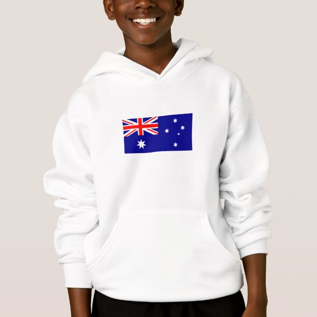 Sweat à capuche avec drapeau australien patriotiqu (Devant)
