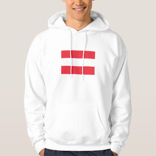Sweat à capuche avec drapeau patriotique autrichie (Devant)