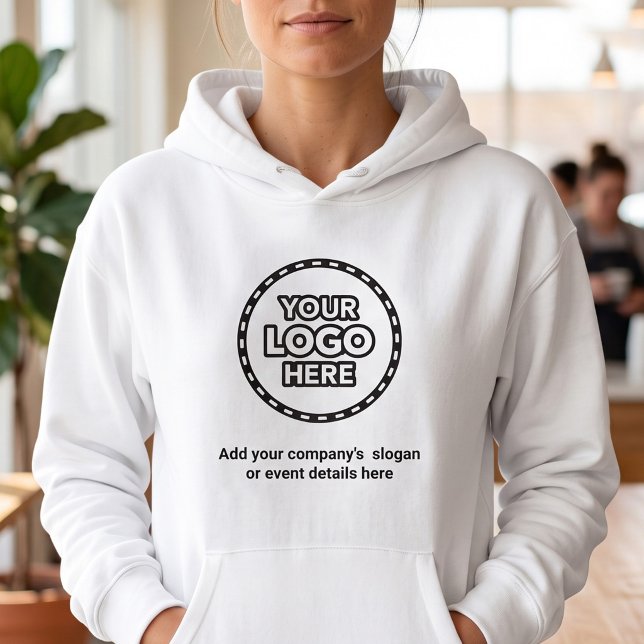 Sweat à capuche avec logo d'entreprise et slogan o (Créateur téléchargé)