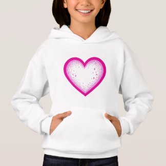 Sweat à capuche avec motif de coeur brillant pour 