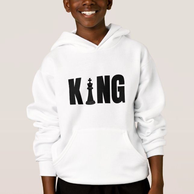Sweat à capuche Baby King Chess (Devant)